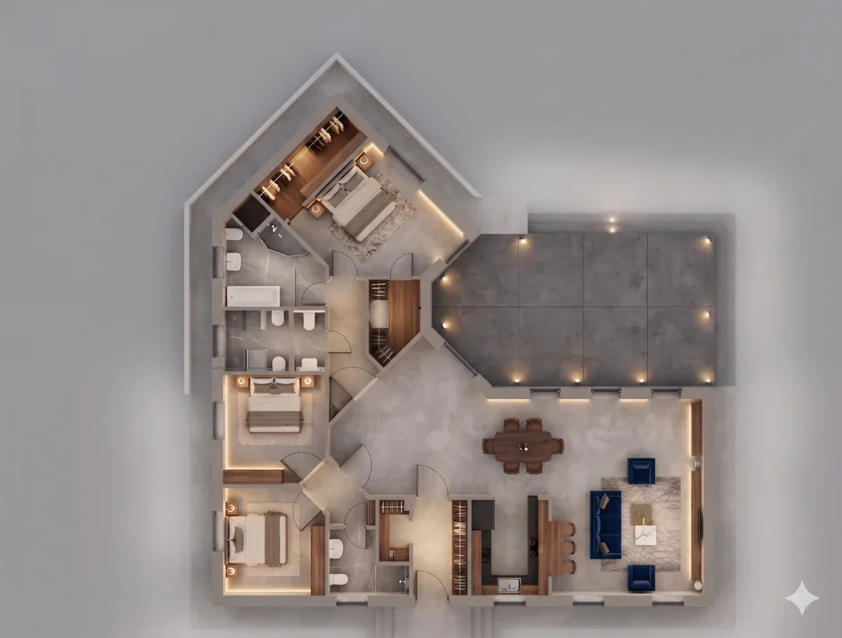Alaprajz – Kecskemét – Úrihegy 128 m²-es téglaház 3000 m²-es telken